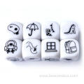 Printed Dice Plastic Story Dice for Board Game